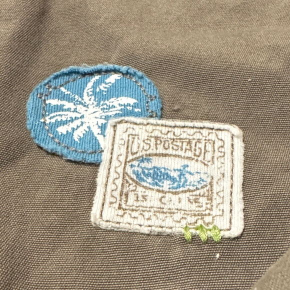 Stylish Kids' Brown Overalls with Fun Patch Accents - Picture 3 of 4